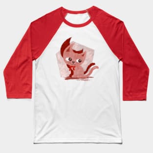 Pink Kitten Baseball T-Shirt